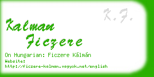 kalman ficzere business card